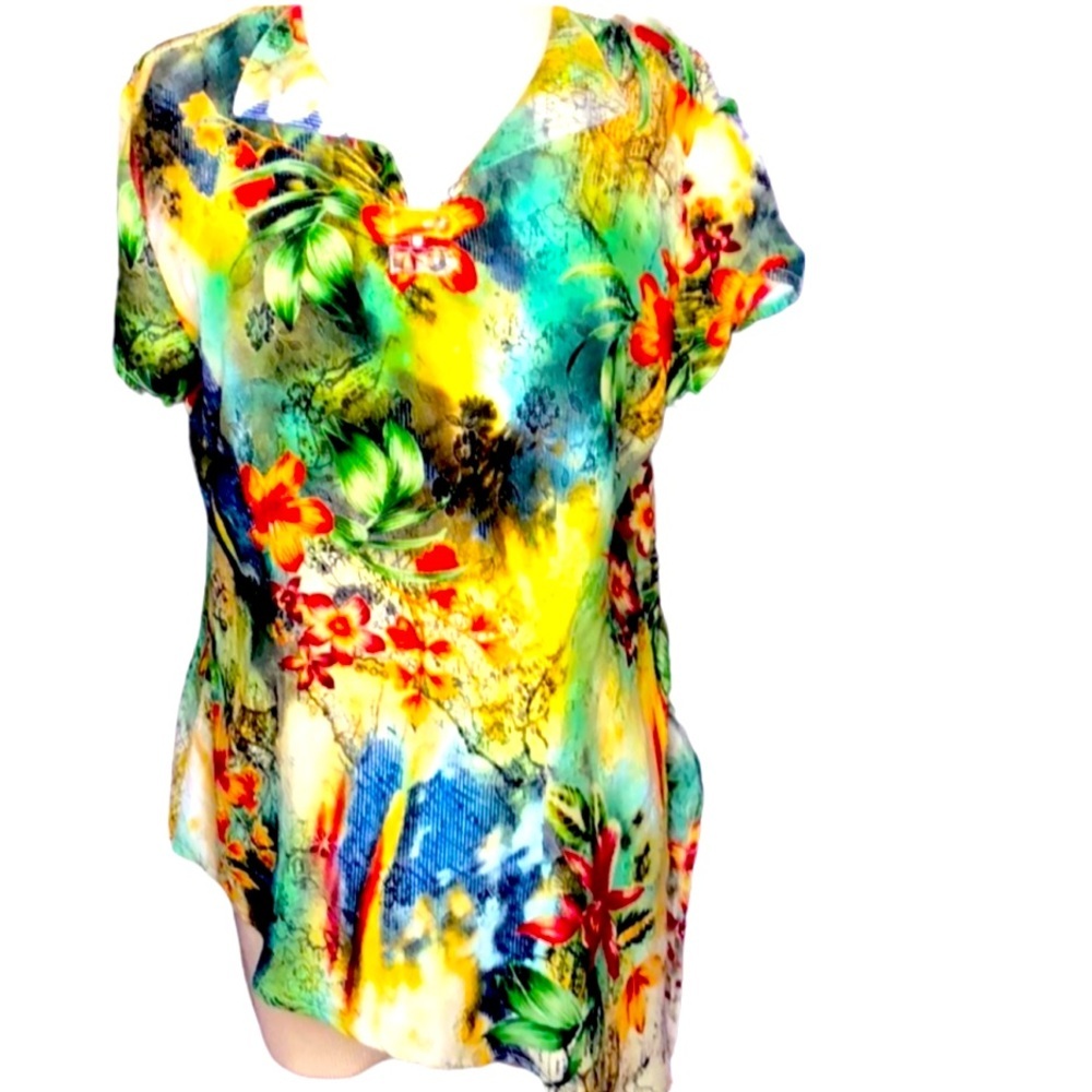 Citron Santa Monica Floral print Tunic M